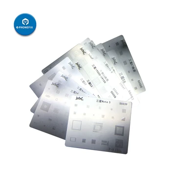 

PHONEFIX 14pcs Phone IC Chip BGA Reballing Stencil Kits For Samsung S8 S7 S6 Edge S4 S5 Note6 5 4 I9100 BGA Solder Template