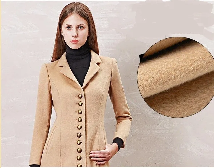 High quality Cashmere coat Wool Coat Women Winter Coat Big yards Mew style X-Long Pure color Elegant Autumn Winter Coat BN1247