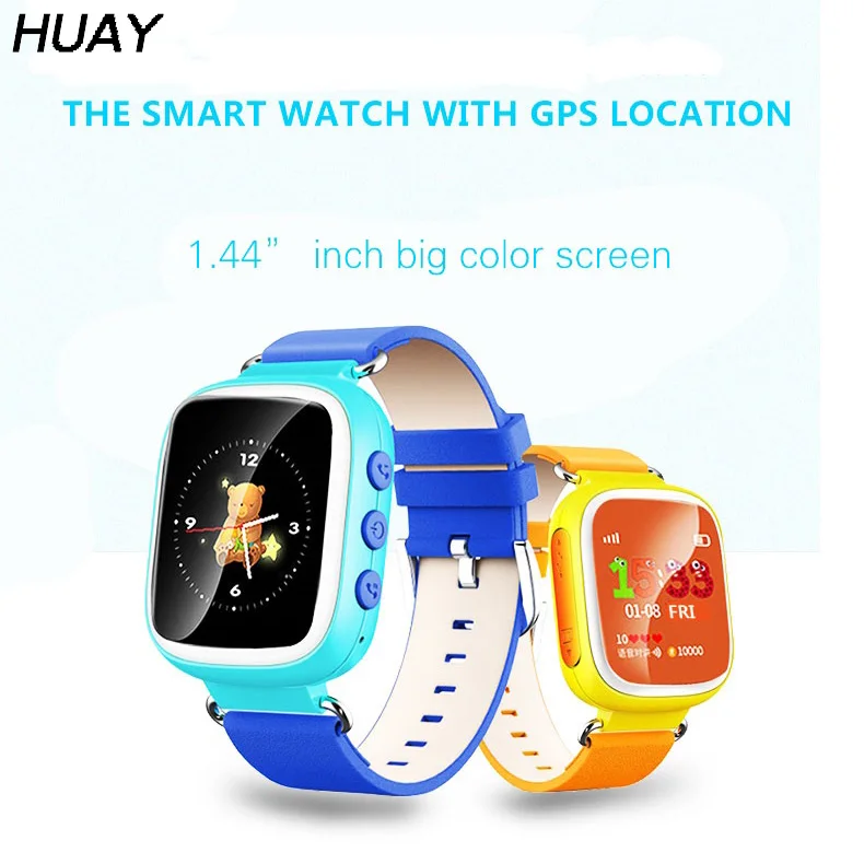 

1pcs 2018 Hot GPS Tracker Watch for Kids Safe GPS Watch smart Wristwatch SOS Call Finder Locator Tracker Children's watch Q80