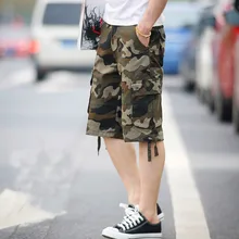 Новые летние мужские шорты хлопок армейский зеленый военный мульти-карманы рабочая одежда камуфляжные солдатские шорты