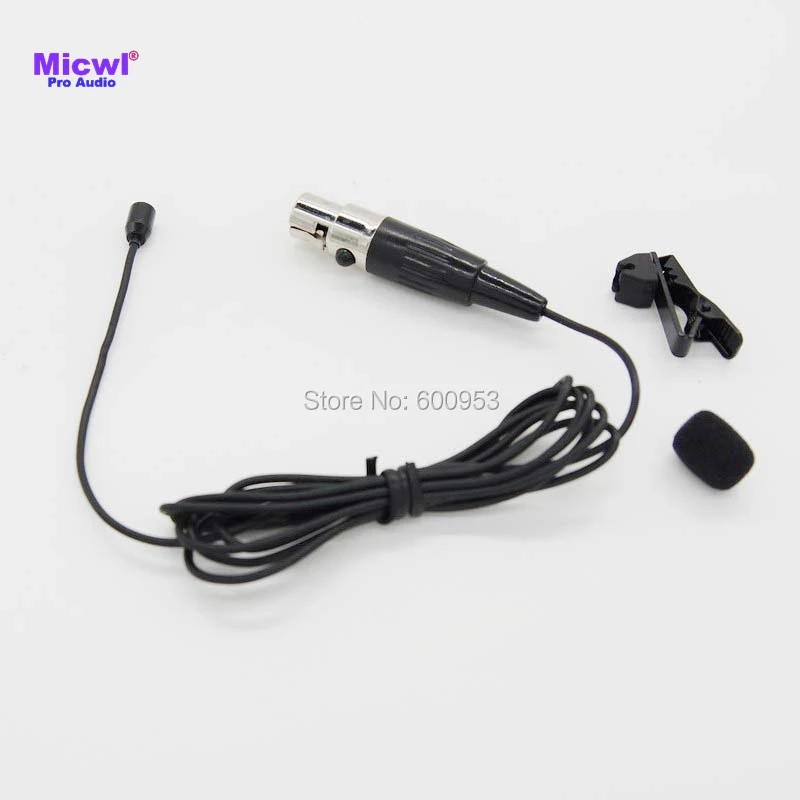 Micwl TA4F 4PIN XLR микро мини зажим для галстука-на Lavalier нагрудные всенаправленный микрофон для Shure Беспроводной