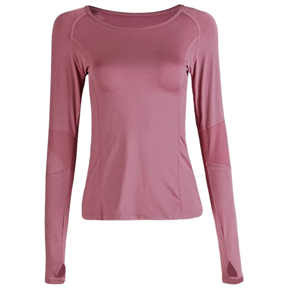 Women's Sports Wear Fitness Running Jogging Seamless Long Sleeve Gym Yoga Top Sports T Shirt