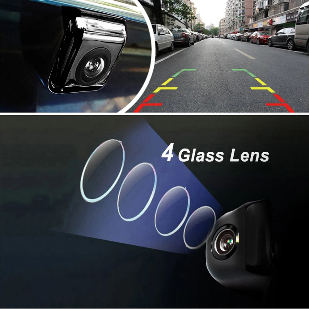 Podofo Car Rear View Camera Mini 170 Degree Wide Angle Car Rearview Camera Metal body Parking Reverse Assistance Backup Camera