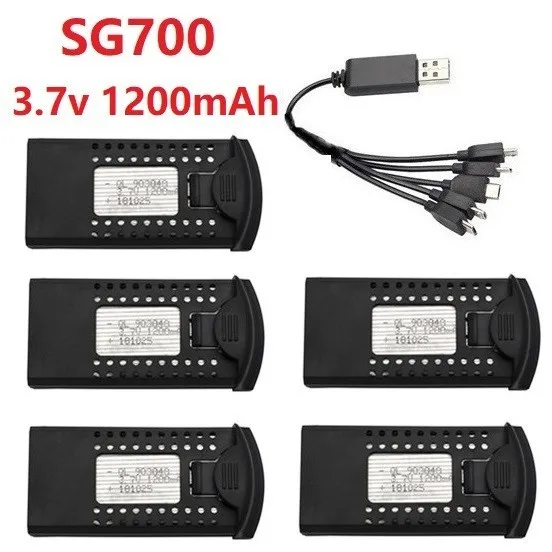 3,7 V 1200mAh Li-po Батарея и 5-Порты и разъёмы Зарядное устройство для DM107S SG700 S169 для запасные части для радиоуправляемого квадрокоптера Запчасти 3,7 v 903048 Дрон Батарея - Цвет: Бургундия