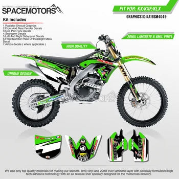 

MotoSpace Customized Team Graphics Backgrounds Decals 3M Custom Stickers For KAWASAKI KX250F/450F 06-12 06-11 KLX450R 08-13 049