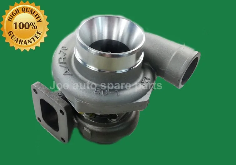 

T66-1 GT35 T4 turbo turbocharger turbine .68 Compressor .70 T4 housing flange 3.00" v band 400-550hp oil cooled