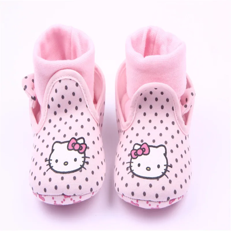 Cute Hello Kitty Baby Girls Boots First Walkers Soft Soled Anti Slip