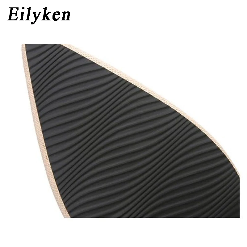 Eilyken/осень-зима; дизайн; женские сапоги до середины икры; вязаные сапоги из эластичной ткани; женские сапоги на каблуке с острым носком