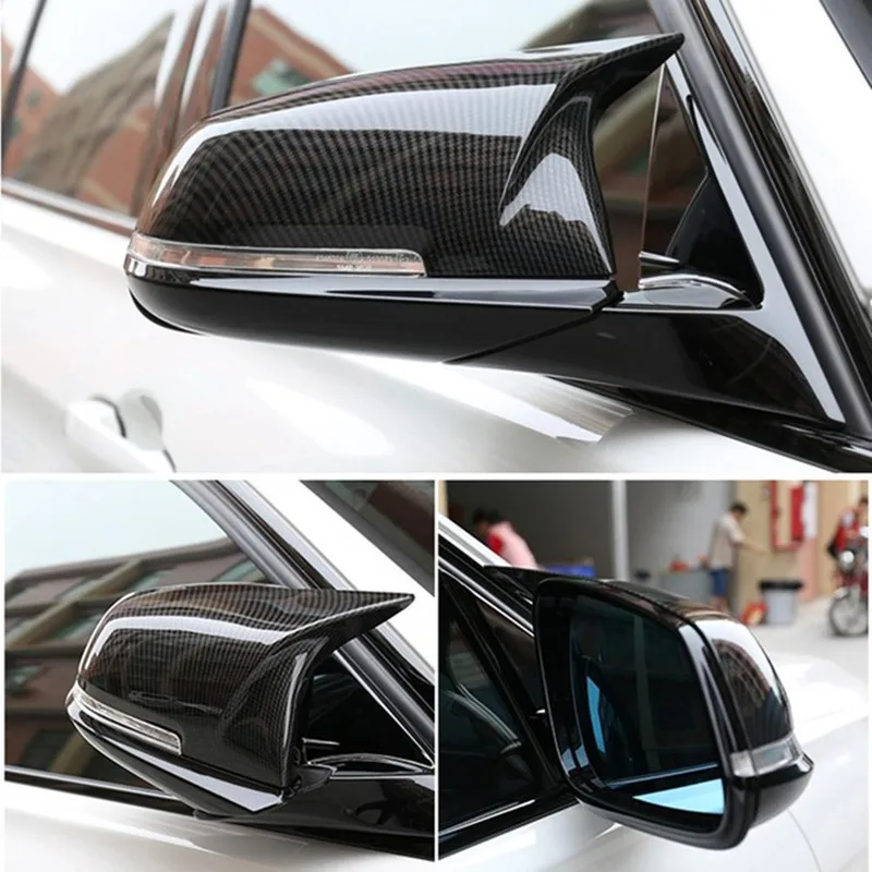 Пара глянцевый черный зеркало заднего вида крышка для BMW F20 F21 F22 F30 F32 F36 X3