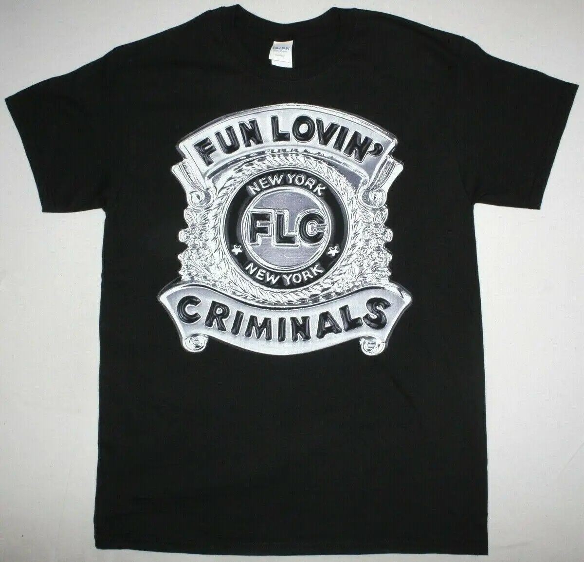 Забавная футболка LOVIN minders POLICE BADGE alternal ROCK hip hop FUNK новая черная повседневная