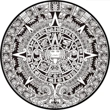 Тотемный ковер майя в народном стиле, круглый ковер для гостиной, спальни, компьютерного стула, подушка, одеяло, палатка, коврик в прихожую, ковер