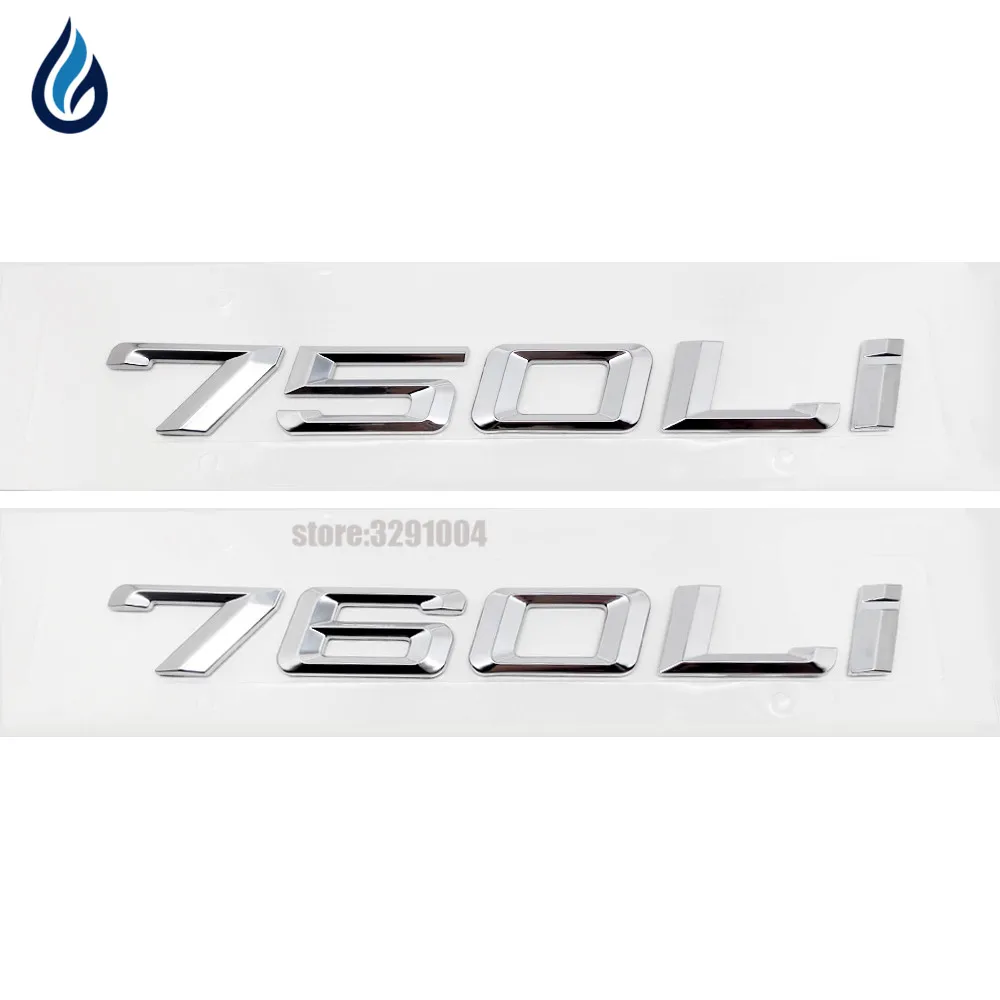 BLACK 760Li REAR TRUNK LETTERS BADGE EMBLEM FOR BMW 7-SERIES F01 F02