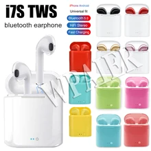 WPAIER I7S TWS Bluetooth наушники портативные беспроводные мини наушники с зарядной коробкой универсальный тип наушники несколько цветов