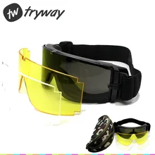 Открытый военный X800 очки страйкбол Пейнтбол Очки охотничьи боевые gafas Баллистические военные игры 3 линзы очки