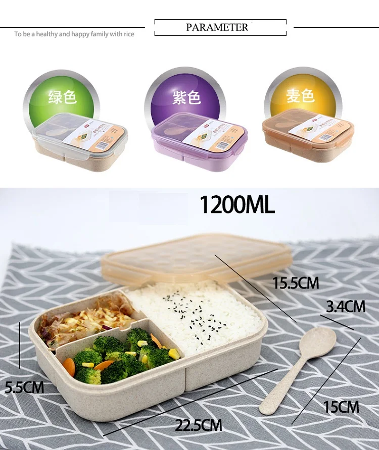 Скандинавская японская разделенная герметичная коробка для завтрака может микроволновая сетка для работы Удобная коробка для студентов рисовый корпус коробка для еды набор