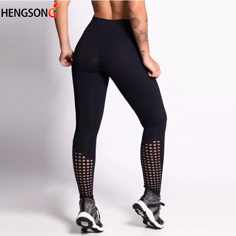 Женские спортивные Леггинсы с эластичной талией, спортивные штаны для ...