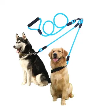 

Double Dog Leash Heavy Duty Dual Dog Leash 360 Swivel No Tangle Soft Handle Walking & Training Leash for Two Dogs Dropshipping