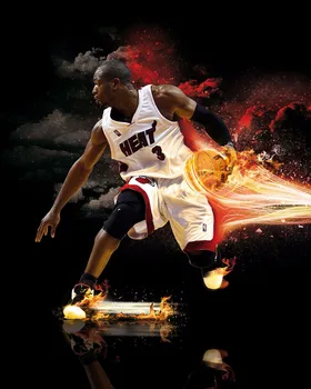 

Dwyane Wade Miami Heat Super Star Silk Poster Art Bedroom Decoration 1657