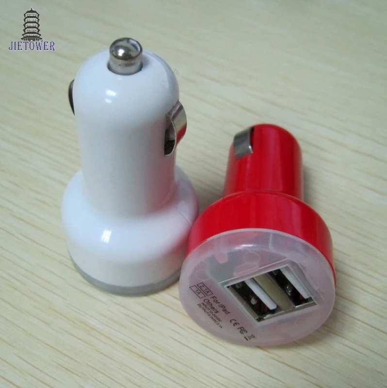 Автомобильное зарядное устройство с 2USB портами 100 шт./лот 2 1 А|Зарядные