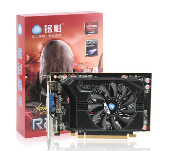  100% new original  graphics card Desktop computer game  for mingying HD7750 2G DD5 DX11 DVI+VGA+hdmi 830/4500MHZ 2G/128BIT  