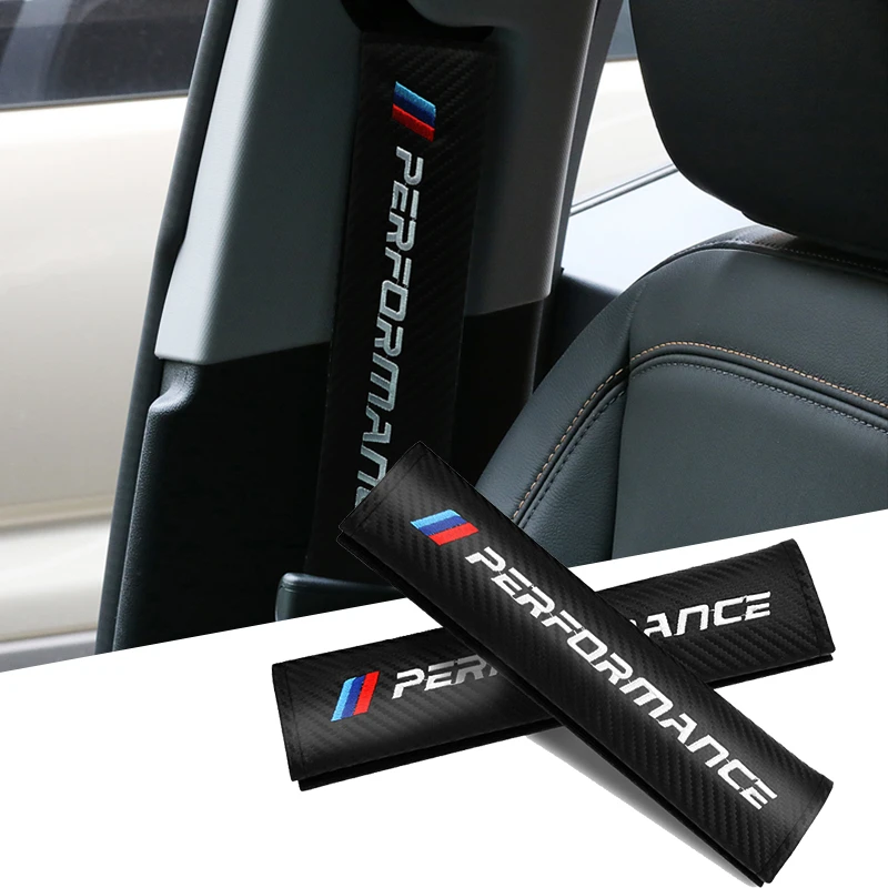 2pcs //////M Carbon Fiber Car Seat Belt Cover Shoulder Cushion for BMW M3 M5 M6 E90