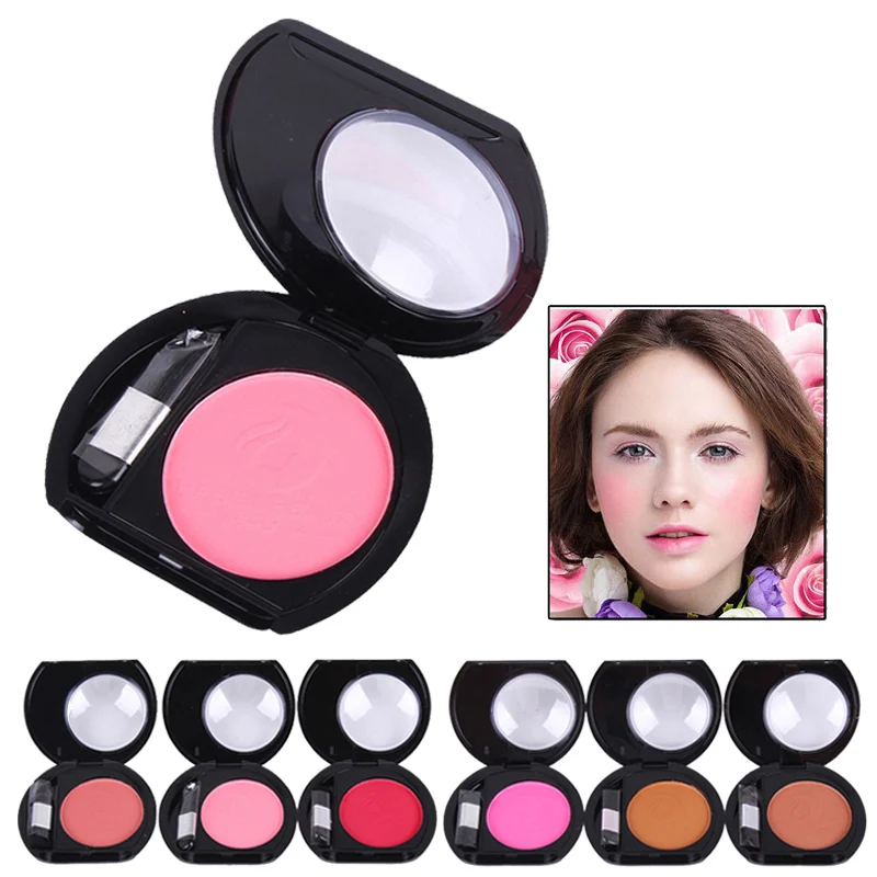 Brand Makeup Blush Palette Colorete Rouge Lasting Single Pink Face Blush Bronzer Powder Paleta
