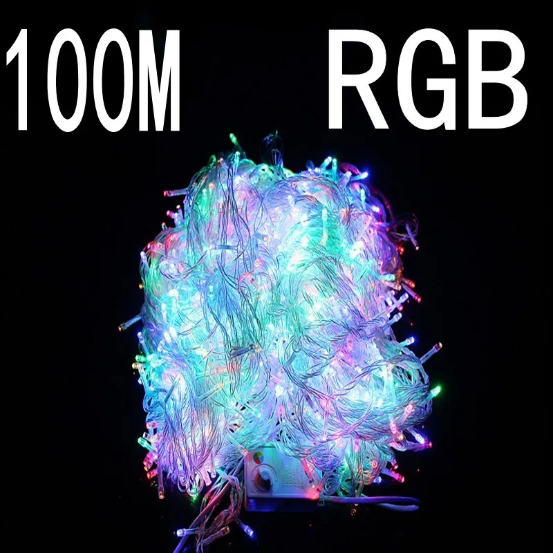 RGB цвет 100 метров 800 LED Рождественские огни 8 режимов для декоративных