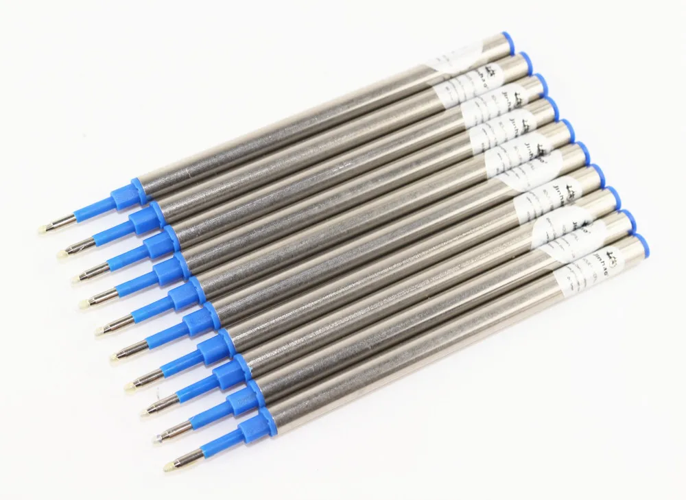 

Jinhao 10pcs Advanced Universal blue Refills Medium Nib Rollerball pen New for types of pen