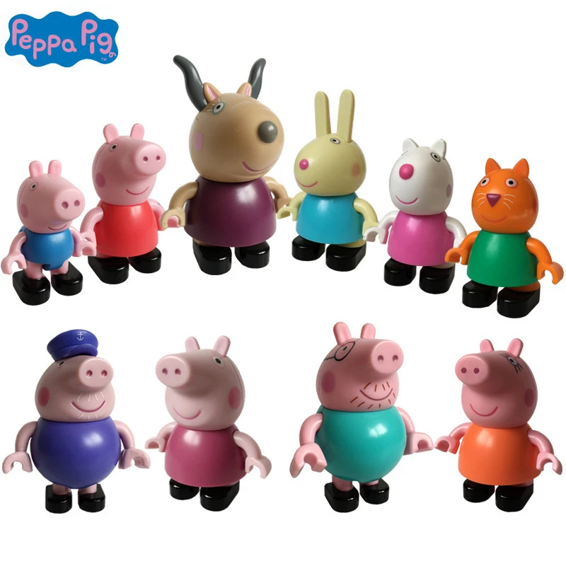 

2019 Genuine Singel Sale Peppa Pig Action Figure Toys Friends Rebacc Suzy Emily Danny Figure peppa pig Toys Gifts For Children