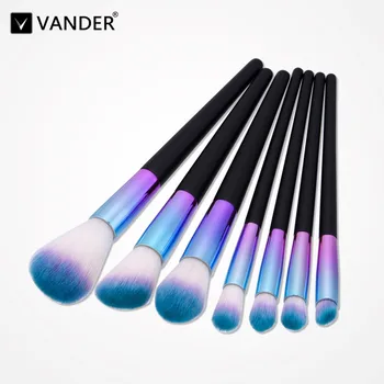 

Vanderlife 7Pcs Set Professional Makeup Brush Foundation Eye Shadows Lipsticks Powder Blending Brushes Tools Pincel Maquiagem