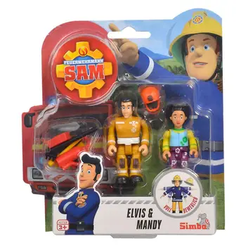 

1set fireman sam with accessory pvc figure toy without color box