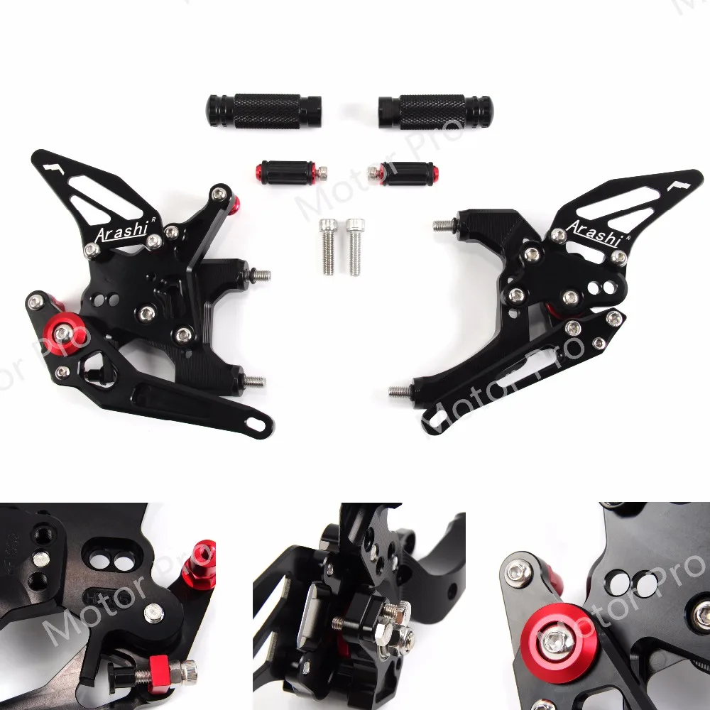 

Adjustable Footrests For Ducati 959 Panigale 2016 2017 Motorcycle Accessories Foot Peg Rest Rearsets Pedal CNC Aluminum BLACK
