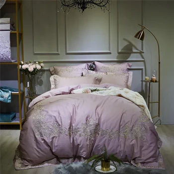 

Luxury 100S Egypt Cotton Classical Baroque Bedding Set Embroidery Duvet Cover Sets Bed Sheet Pillowcases Queen King Size 4Pcs