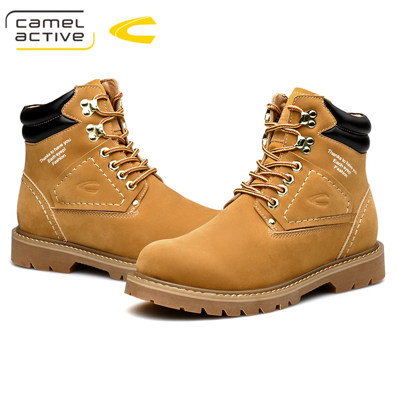 Мужские высокие ботильоны Camel Active роскошные кроссовки из натуральной кожи зимние