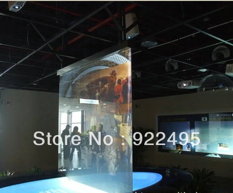 1,52 м X 5 м Голографическая пленка для экрана с высокой в международных договорах и определение Прозрачный задний проекционный экран, низкая стоимость