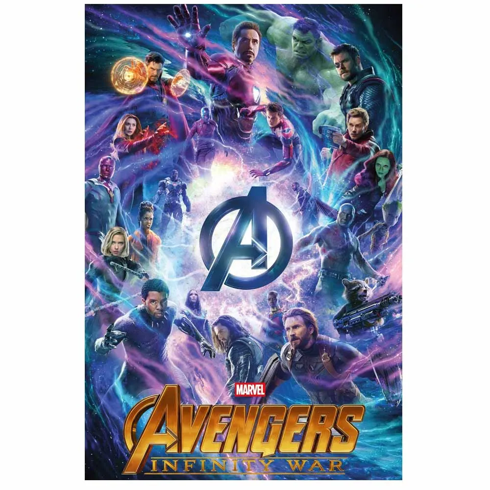 

TaaWAA Avengers Infinity War Art Silk 2018 New Superheroes Movie Posters Prints Wall Art Pictures for Living Room Decoration