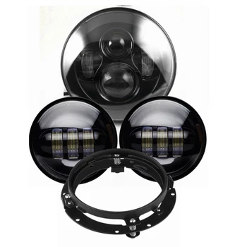 

7inch LED Headlight with 4.5 inch Passing Fog Lamps for Motorcycles with Mounting Bracket