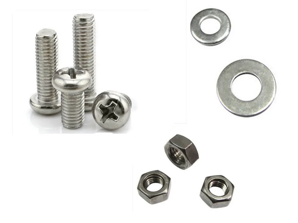Stainless steel cross pan head bolt nut washer setbolt setnut