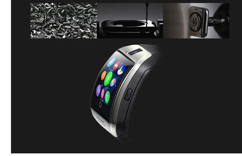 50 шт. Q18 Bluetooth smart watch телефон арочная поверхность Сенсорный экран камера SIM TF для Android IOS DHL по оптовой цене