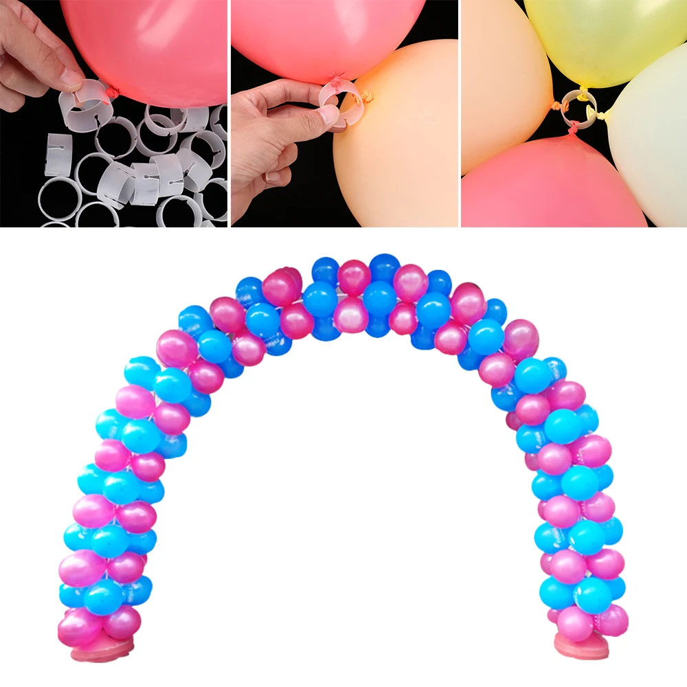 

25/50pcs Plastic Balloon Arch Stand Connectors Clip Ring Buckle Wedding Birthday Decor Multiple Party Decor Balloon Accessories