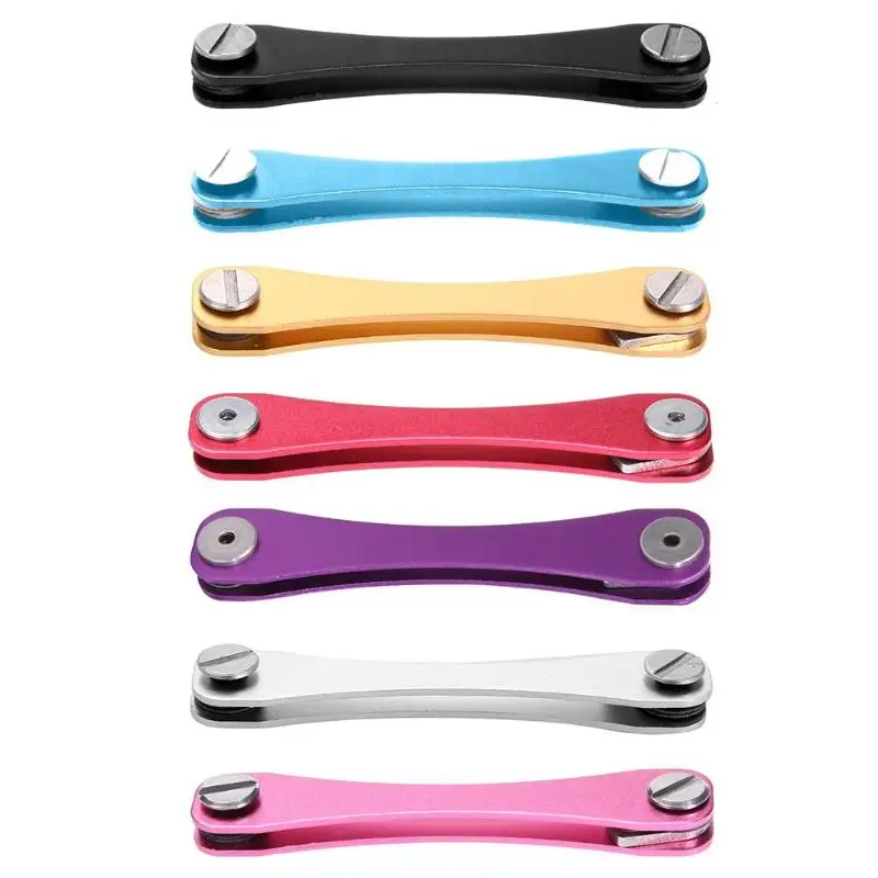 

Outdoor New Multi Tool Aluminum Alloy Keychain Flexible Key Holder Clip EDC Hard Oxide Clip Keys Organizer Folder Keychain