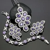 New-925-Sterling-Silver-Jewelry-Sets-With-Purple-Cubic-Zirconia-Jewelery-For-Women-Wedding-Necklace-Earrings.jpg_200x200