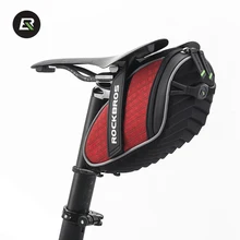 ROCKBROS Bike Bag MTB Bicycle Seat Saddle Bag Fixed Gear Mountain Road Cycling Rear Tail Bag Panniers Black Red Bike Accessories
