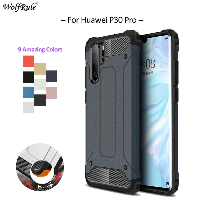 Чехол для Huawei P30 Pro из ТПУ и поликарбоната защитный бампер задней панели телефона