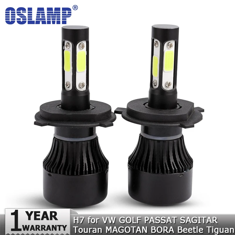 

Oslamp 4 Side H7 Car LED Headlight Bulbs 100W 10000lm Auto Headlamp for VW GOLF PASSAT SAGITAR Touran MAGOTAN BORA Beetle Tiguan