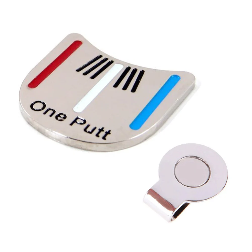 

1 PCS One Putt Golf Ball Marker with Magnetic Hat Clip Putting Alignment Aiming Tool Free Shipping new ball mark wholesale drop