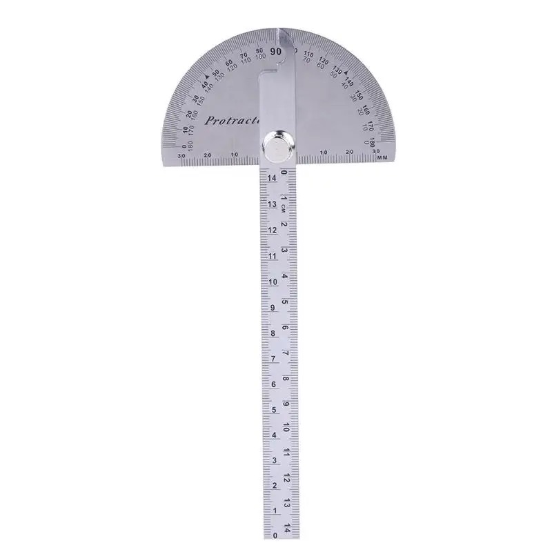 

Adjustable Stainless Steel Rotary 0-180 Degree Angle Ruler Protractor Angle Easy Finder Measuring Ruler Measure Tools