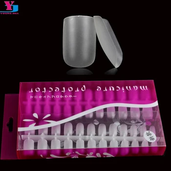 

New 288pcs Ultra-thin Matte French Fake Nail Tips Full Cover Clear Frosted Surface UV Polish Nail Tool Soft Breathing Round Head