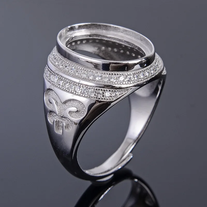 MeiBaPJ 10*12 натуральный розовый кварц драгоценный камень модное кольцо/пустая поддержка для мужчин Настоящее 925 пробы серебро прекрасный брелок ювелирные изделия