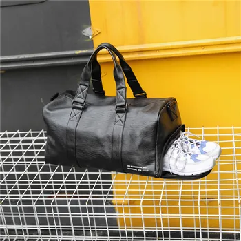 

Couple PU Leather Travel Bag Carry on Luggage Duffel Bags Large Tote Belt Weekend Women Shoulder Crossbody Bag Overnight Solid